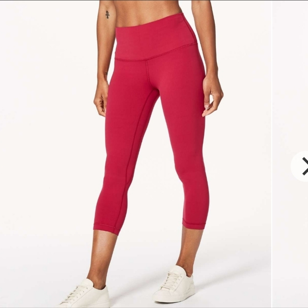 Lululemon Align Crop 21", Ruby Red, Size 4